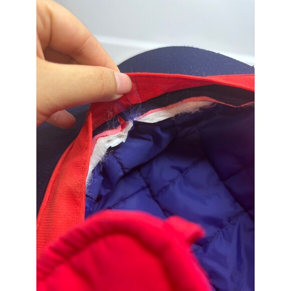 Vintage Columbia Winter Hat Cap Size M Red Lined Ear Flaps Snow Ski Made USA - Picture 10 of 10